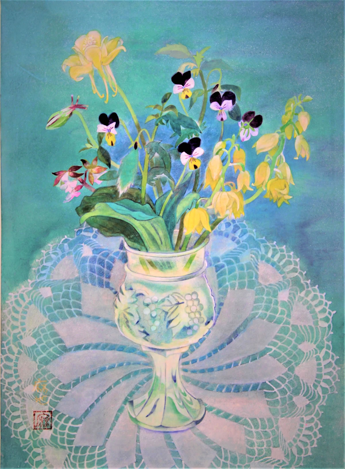 日本画家 新井まち子 作品集「花」Machiko Arai Gallery5