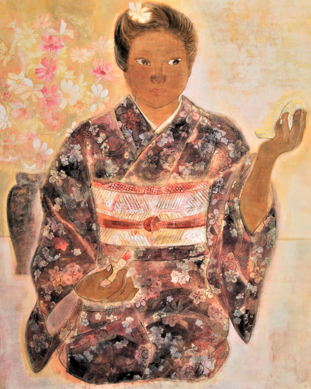 日本画家 新井まち子 作品集「人物」Machiko Arai Gallery6